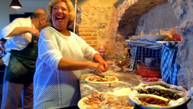 Our guests make authentic Napoletana Pizza on our Amalfi Coast Vacation Weeks!